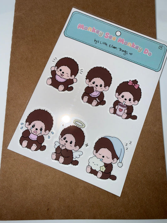 Monkey See Monkey Do Sticker Sheet