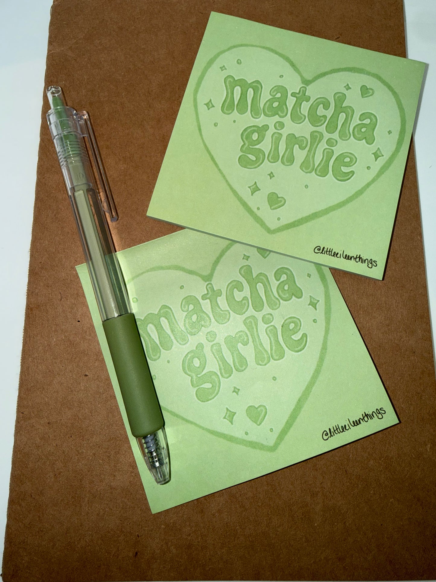 Matcha Girlie Sticky Notes